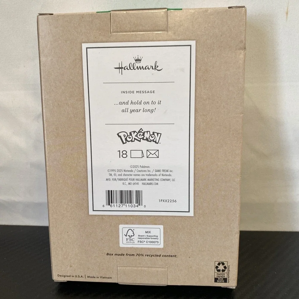 Hallmark Pokémon Christmas Cards‎ Boxed Set 18 Cards Holiday New